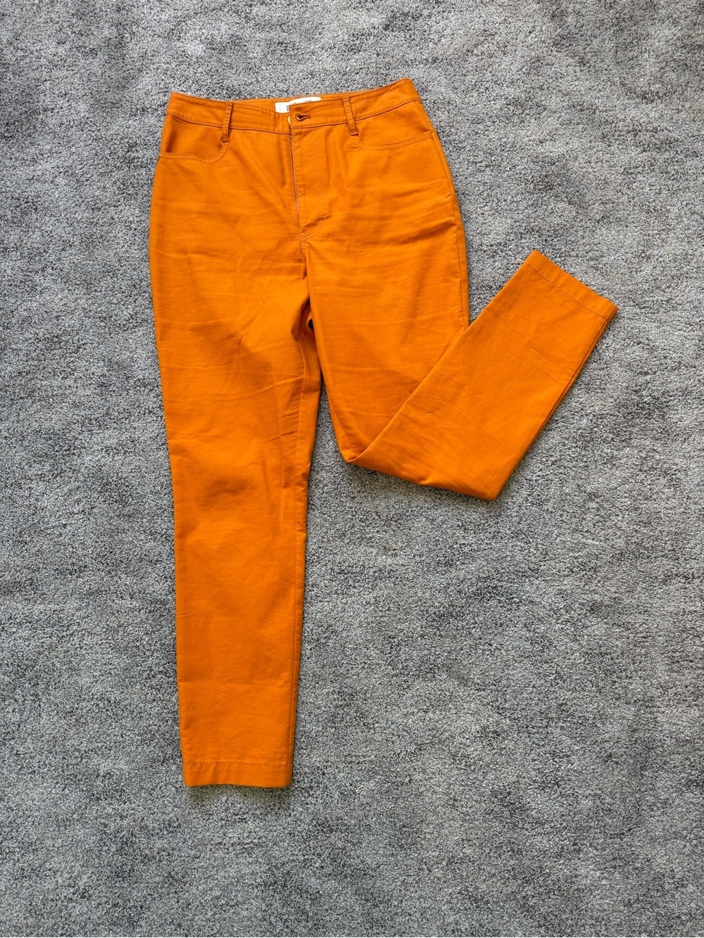 DVF Diane Von Furstenberg Orange Skinny Ankle Pants Size 6